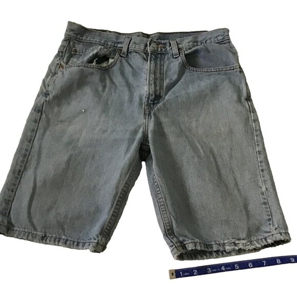 Levis 505 Regular Fit Denim Cutoff Shorts W32 L Regular Fit Summer - Picture 4 of 12